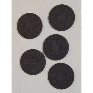 Marlboro Poker Chips Black Gambling Cigarette Collectible Vintage Set of 45